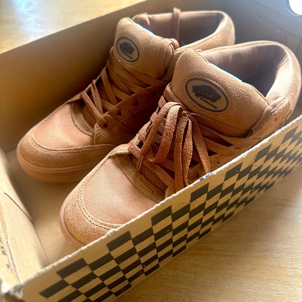Vans Suede High-Top Sneakers in Brown